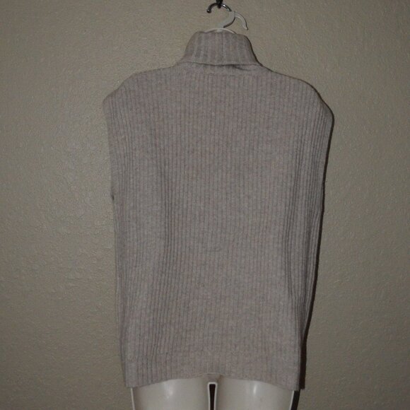 NWT Sz S Barbara Bui Oatmeal Two Piece Ribbed Sleeveless Turtleneck Card… - Picture 5 of 11